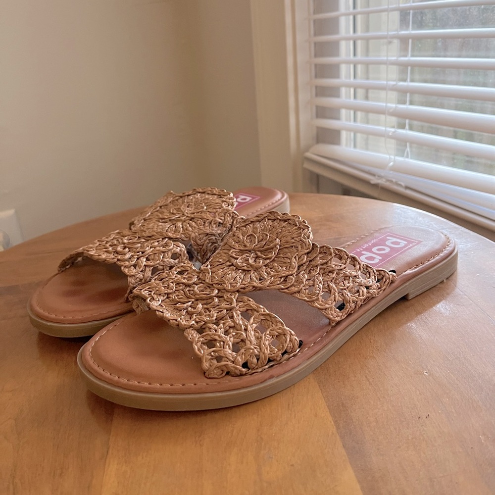 Brown pop comfort fit sandals